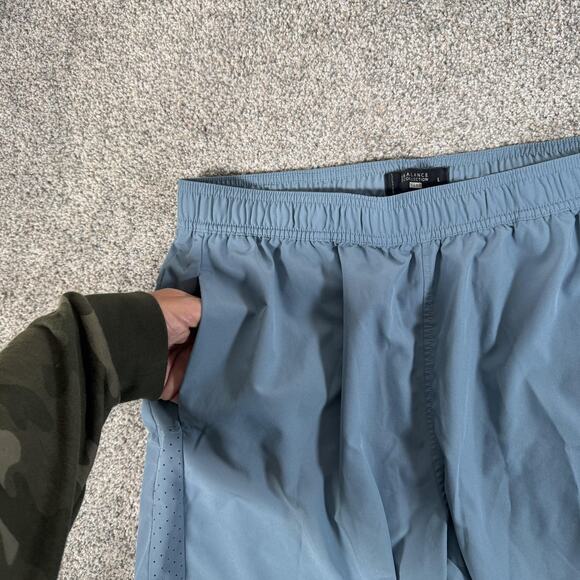 Balance Collection Shorts Mens Large Blue Athletic Running 7 in Inseam BC003794 - Picture 3 of 16